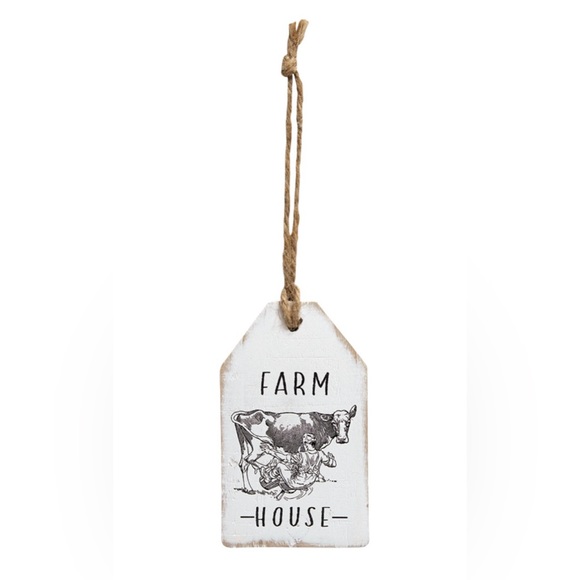*Farmhouse Milking Cow Wood Tag Ornament - Picture 14 of 14
